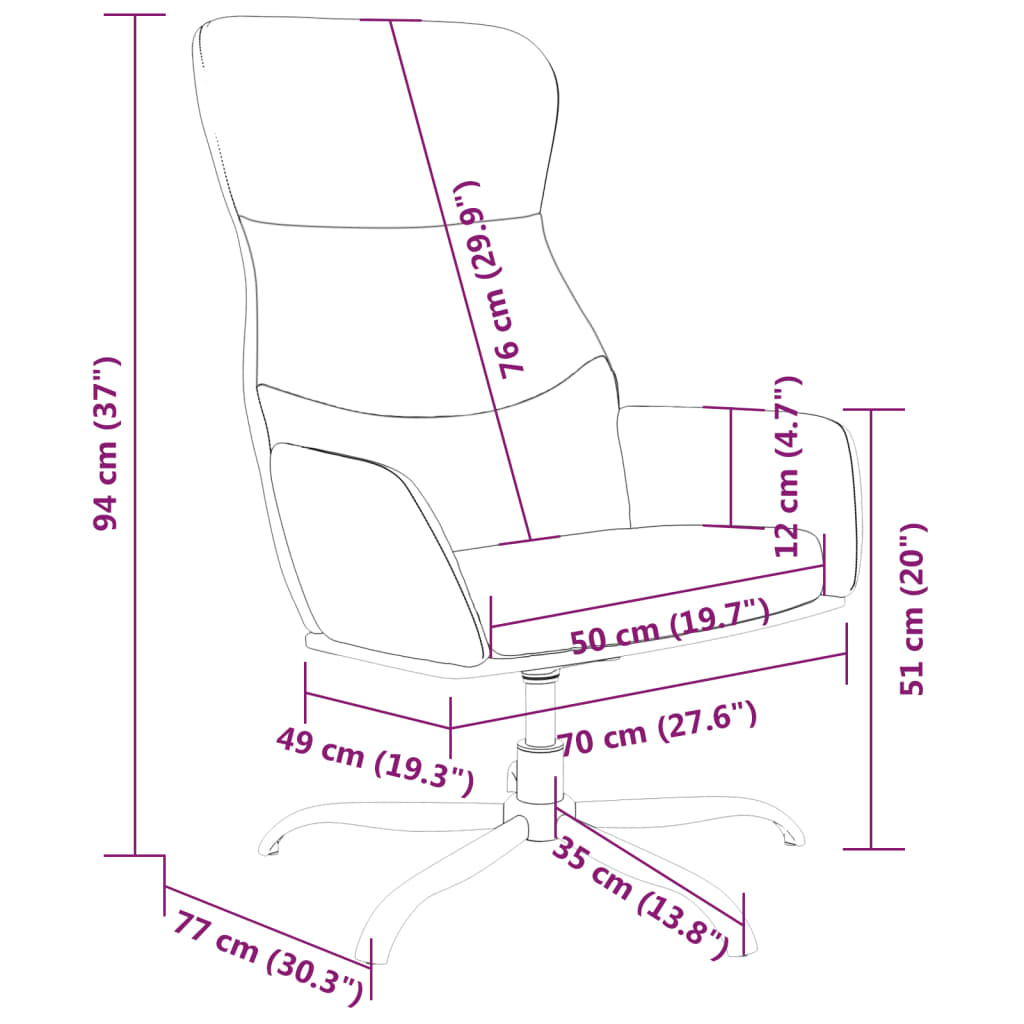 vidaXL Stolica za opuštanje sa stolcem od mikrovlakana svjetlosiva