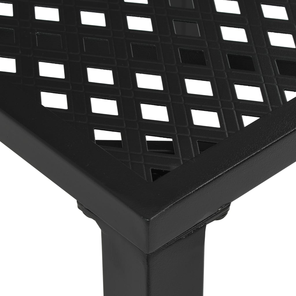 vidaXL Vrtni stol crni 80 x 80 x 72 cm čelik