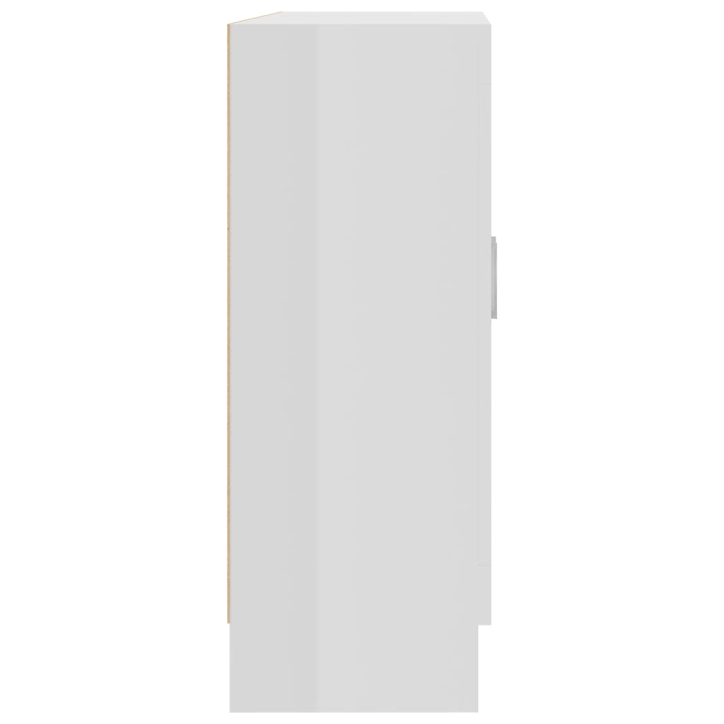 vidaXL Vitrina bijela visokog sjaja 82,5x30,5x80 cm konstruirano drvo
