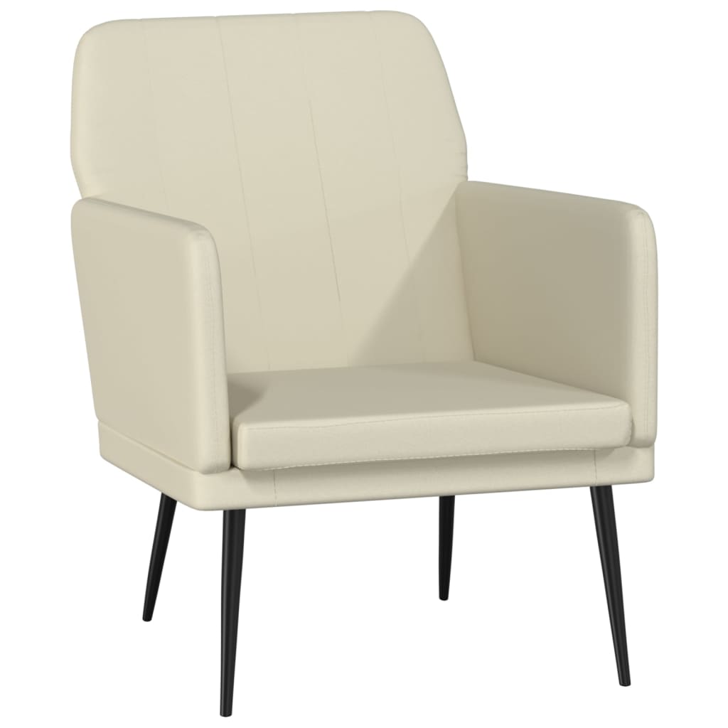 vidaXL Fotelja krem 61 x 78 x 80 cm od umjetne kože