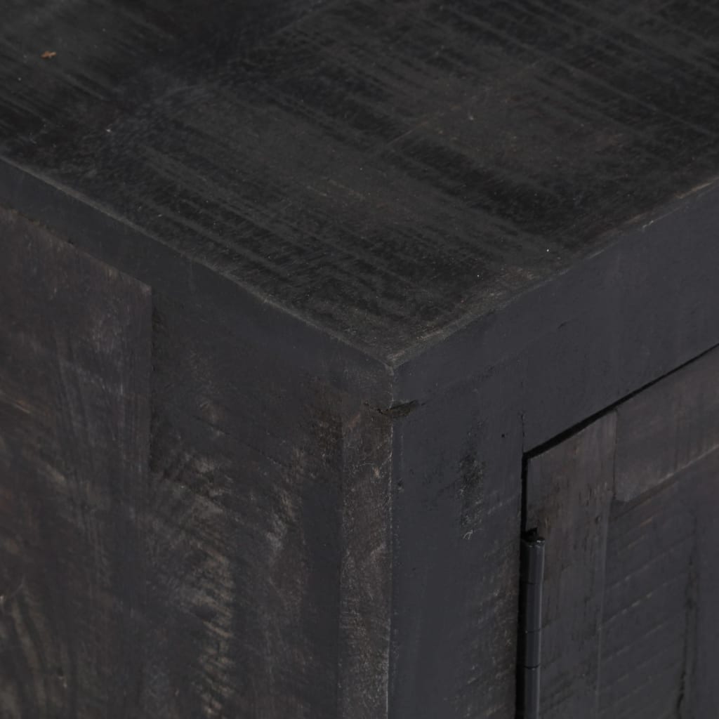vidaXL TV ormarić od masivnog drva manga crni 118 x 30 x 40 cm
