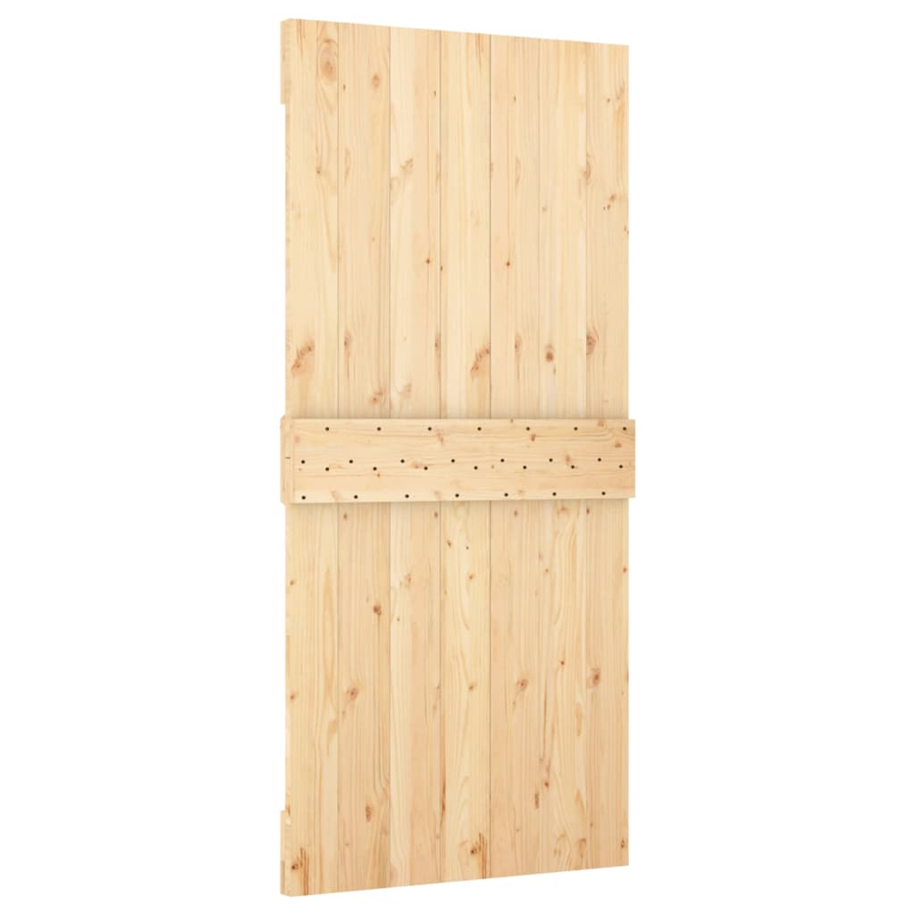 vidaXL Klizna vrata s priborom za montažu 95 x 210 cm masivna borovina