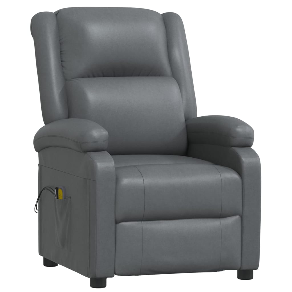 vidaXL Električna masažna fotelja od umjetne kože antracit