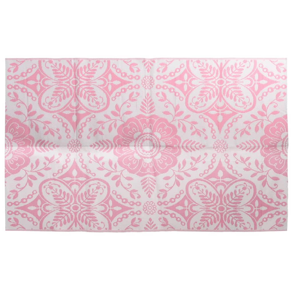 vidaXL Vanjski tepih ružičasti 190 x 290 cm PP