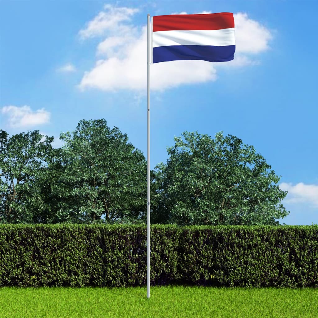 vidaXL Nizozemska zastava s aluminijskim stupom 4 m