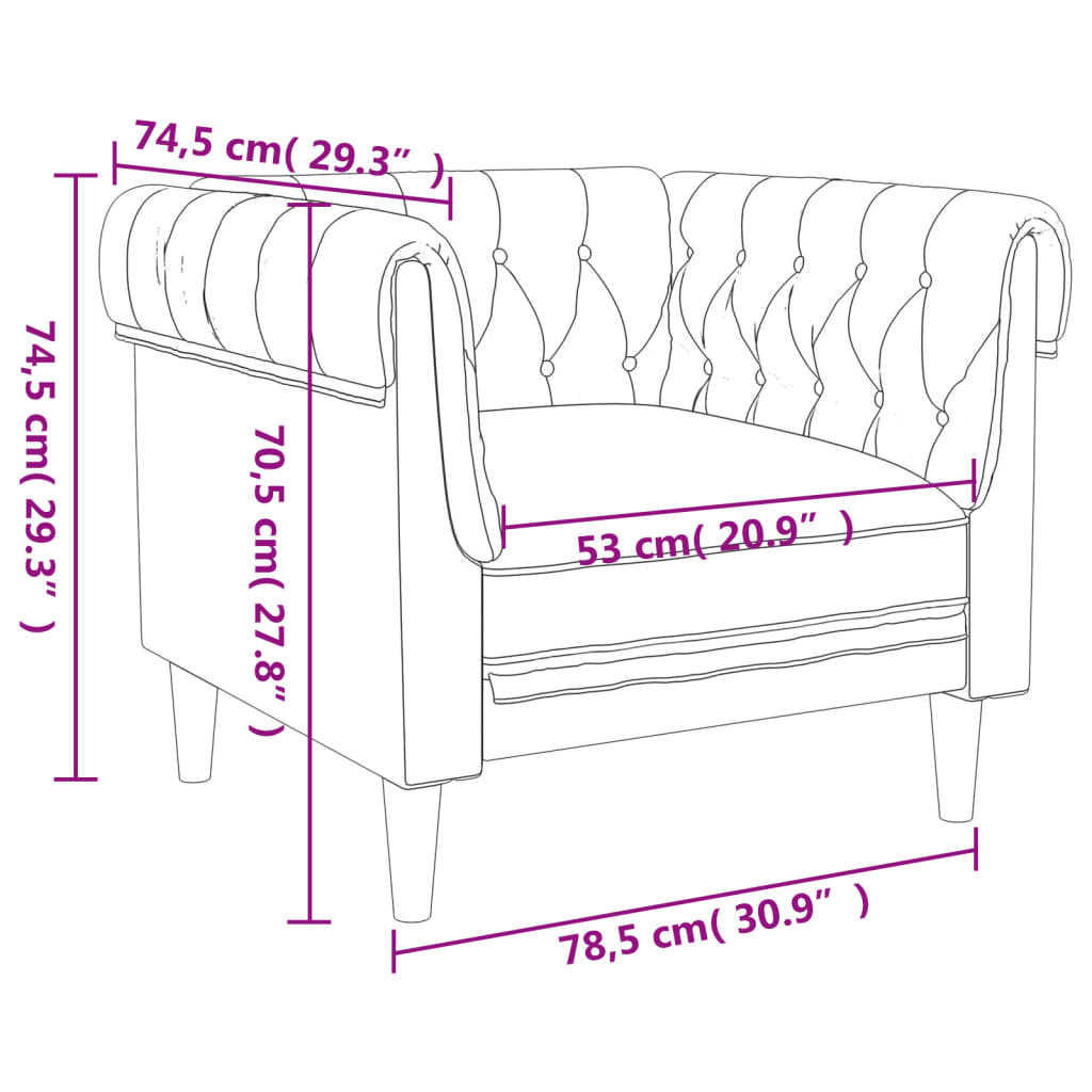 vidaXL 3-dijelni set sofa smeđi od tkanine
