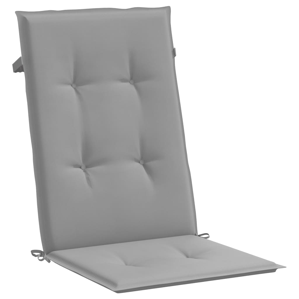 vidaXL Jastuci za vrtne stolice 2 kom sivi 120 x 50 x 3 cm od tkanine