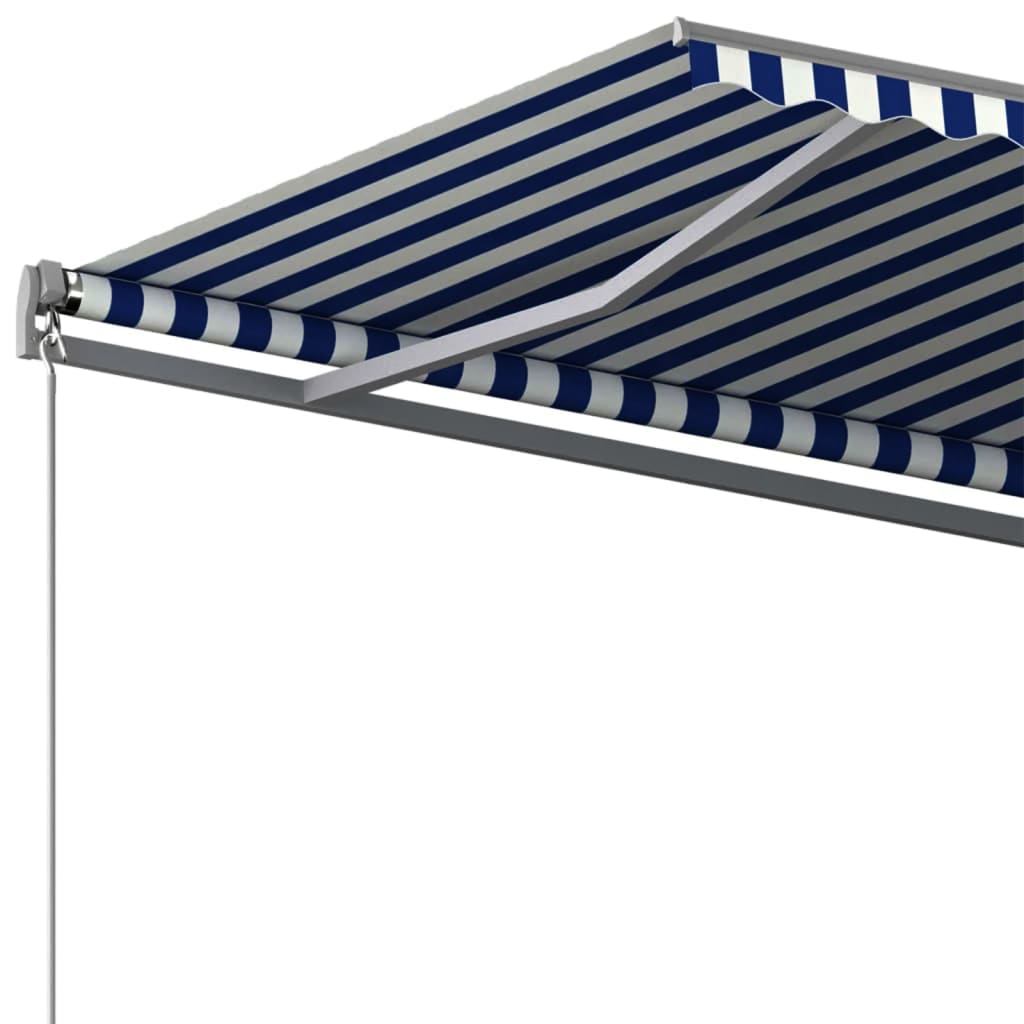 vidaXL Samostojeća automatska tenda 400 x 300 cm plavo-bijela