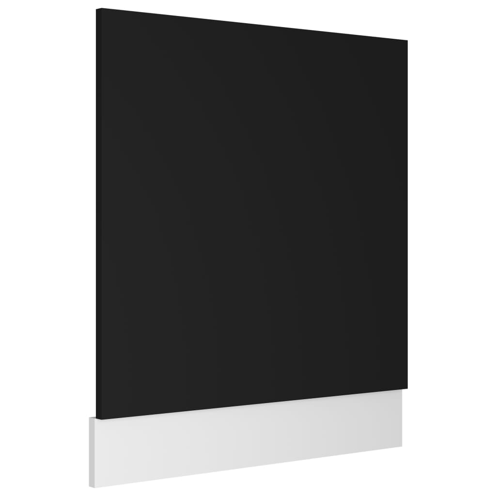 vidaXL Ploča za perilicu posuđa crna 59,5 x 3 x 67 cm od iverice