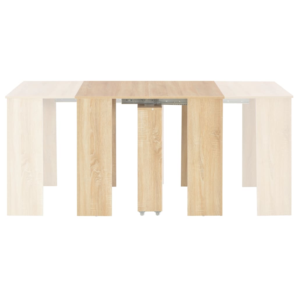 vidaXL Produživi blagovaonski stol boja hrasta sonome 175 x 90 x 75 cm