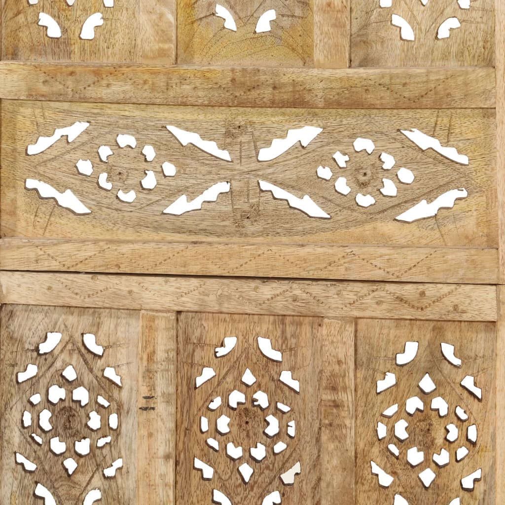 vidaXL Sobna pregrada s 5 panela 200 x 165 cm od masivnog drva manga