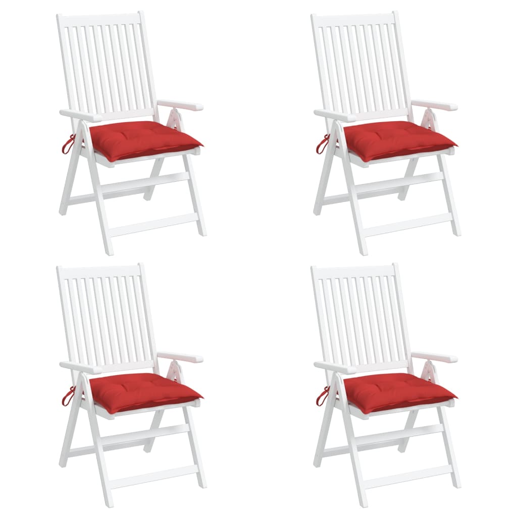 vidaXL Jastuci za stolice 4 kom 40 x 40 x 7 cm tkanina Oxford crveni