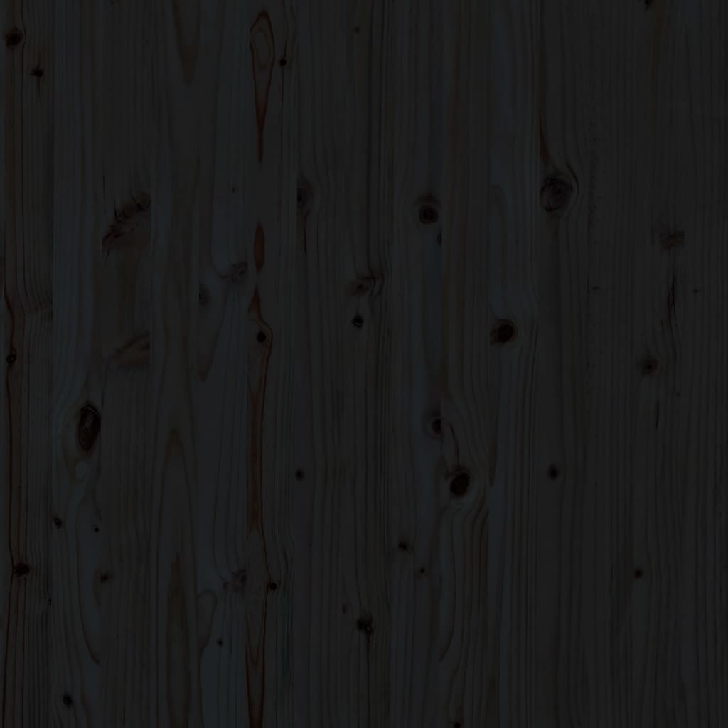 vidaXL Zidno uzglavlje crni 106x3x91,5 cm od masivne borovine