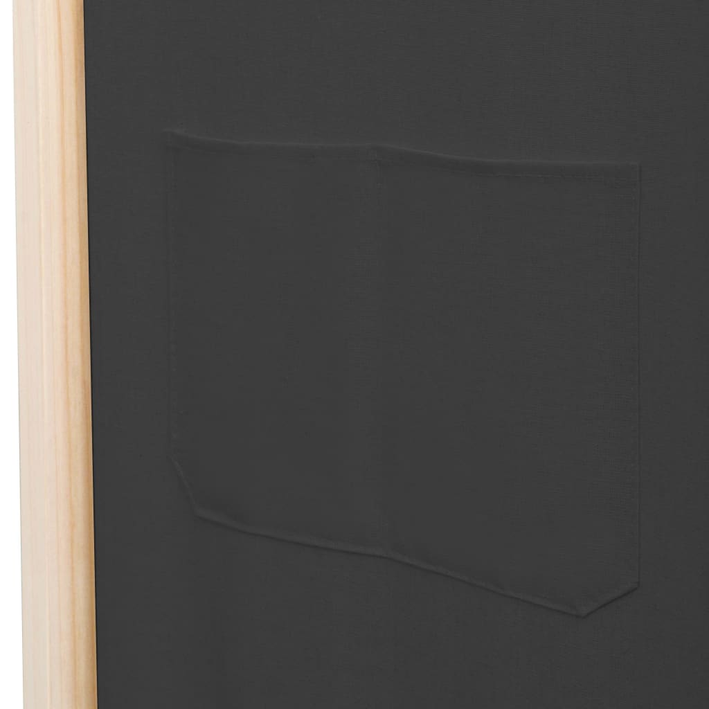 vidaXL Sobna pregrada s 3 panela od tkanine 120 x 170 x 4 cm siva