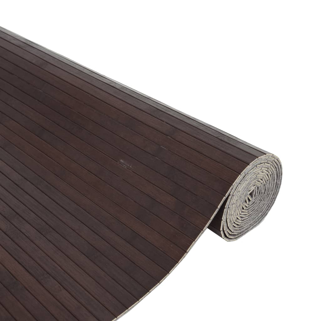 vidaXL Tepih pravokutni tamnosmeđi 80 x 100 cm od bambusa