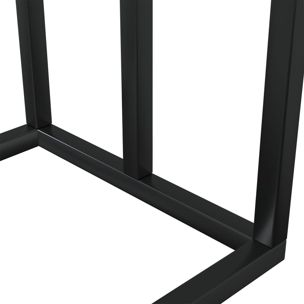 vidaXL Samostojeći stalak za ručnike crni 48 x 24 x 79 cm željezni