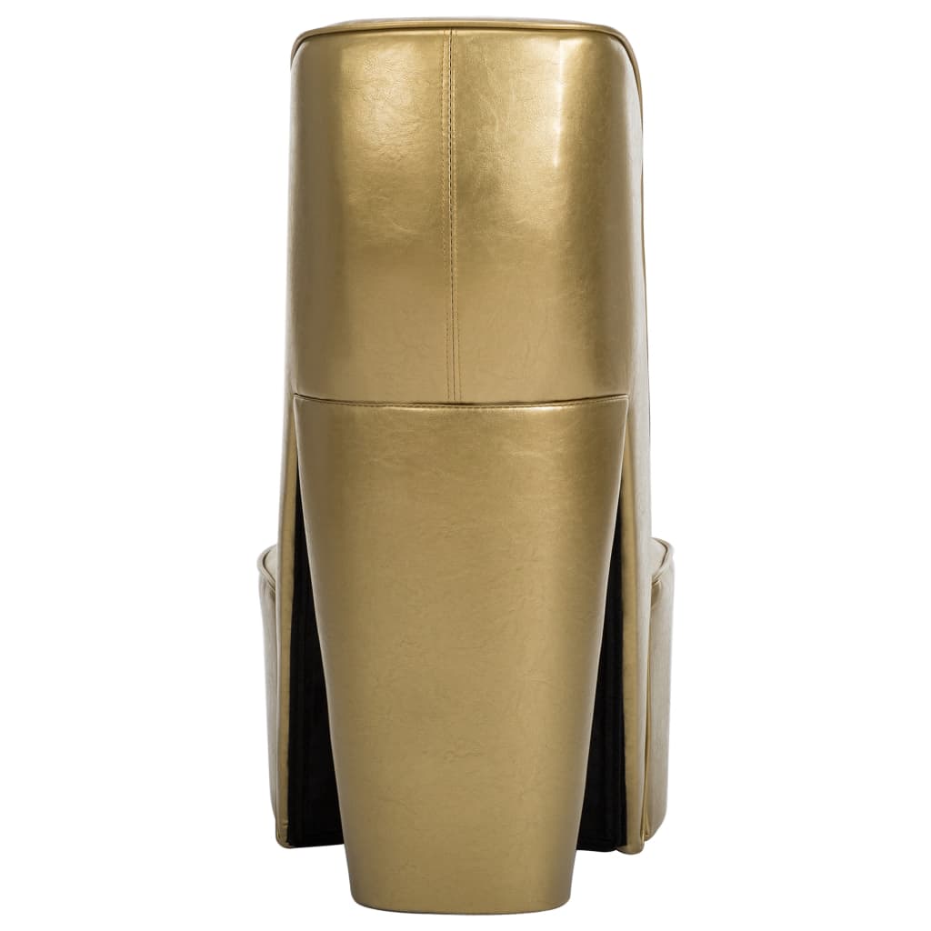 vidaXL Stolica u obliku visoke pete od umjetne kože zlatna
