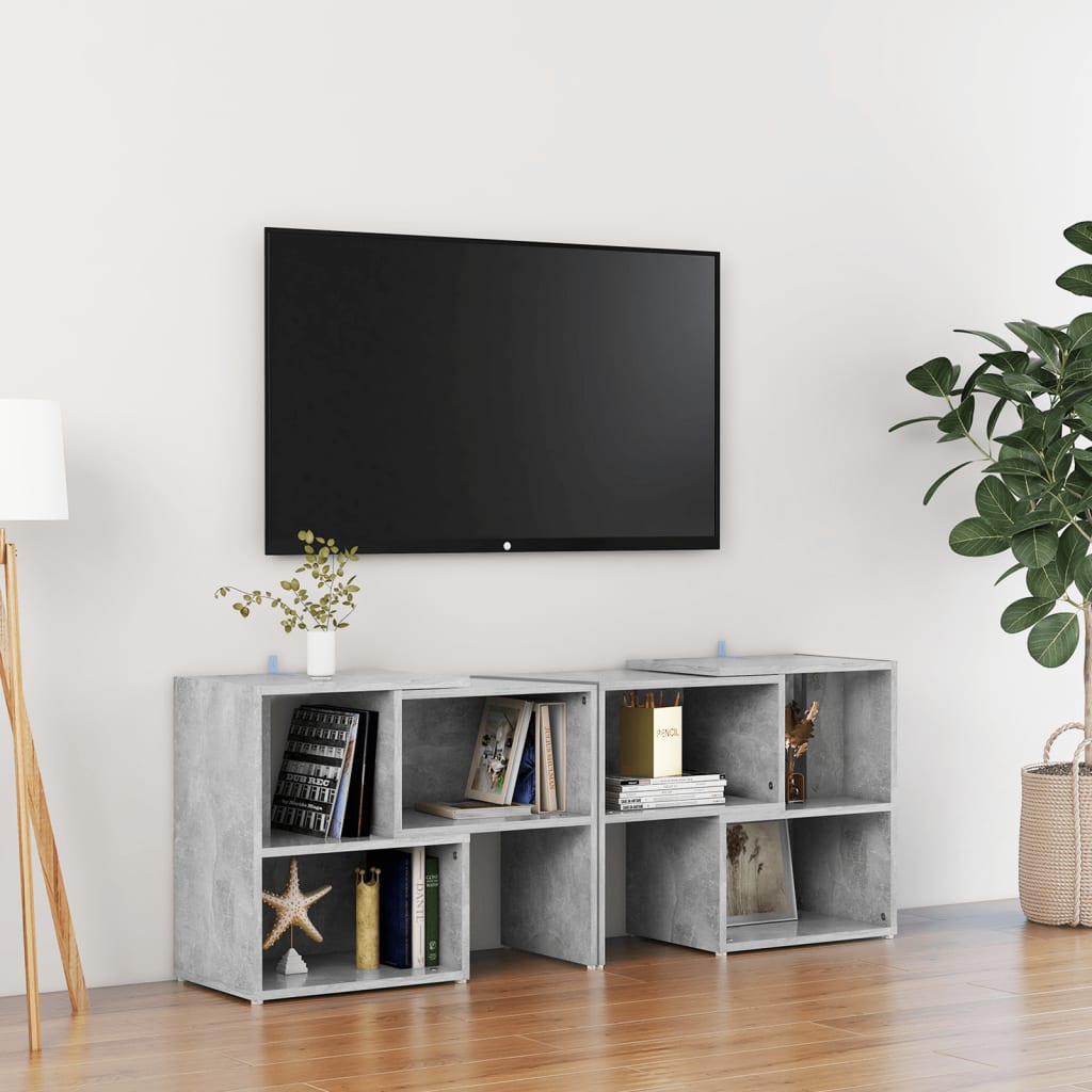 vidaXL TV ormarić siva boja betona 104 x 30 x 52 cm konstruirano drvo