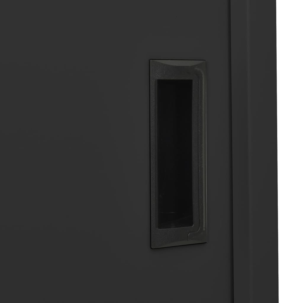 vidaXL Uredski ormarić s kliznim vratima antracit 90x40x180 cm čelični