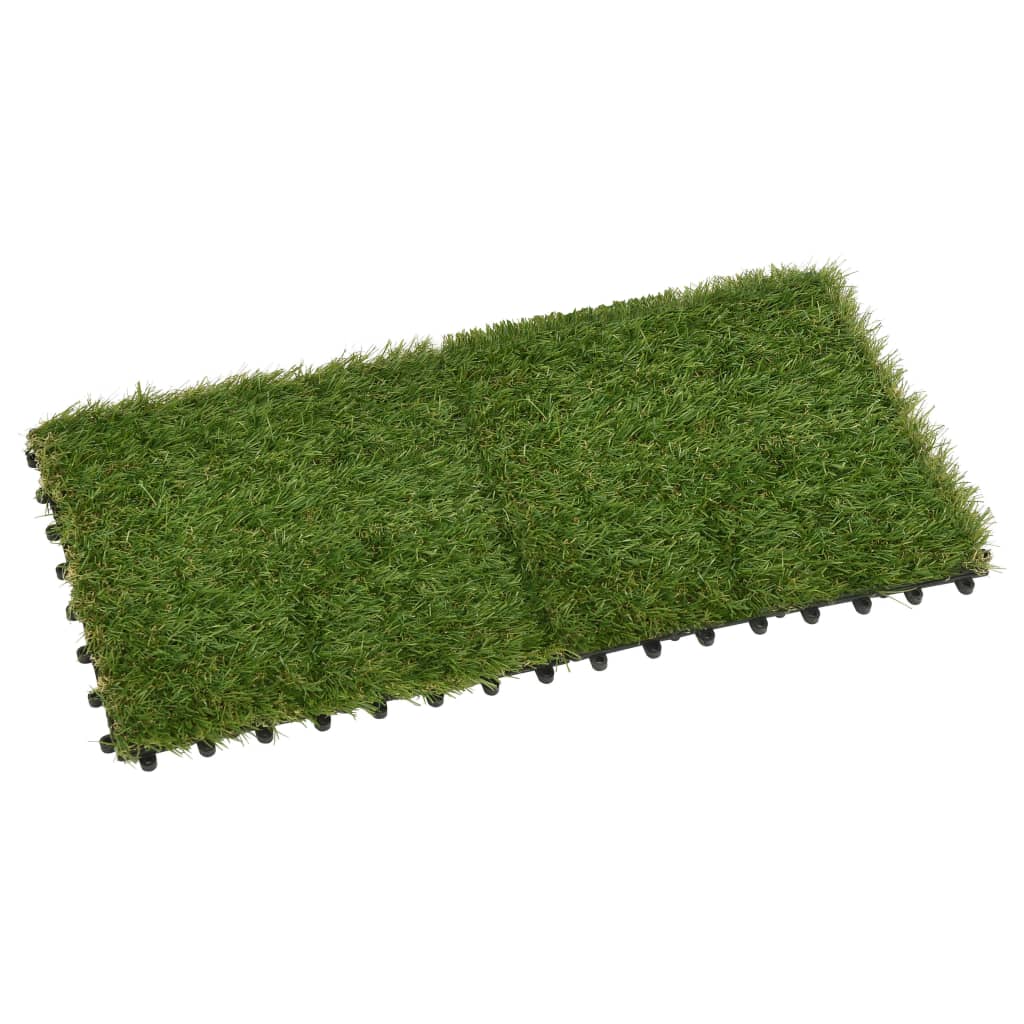 vidaXL Pločice umjetne trave 22 kom 30 x 30 cm zelene