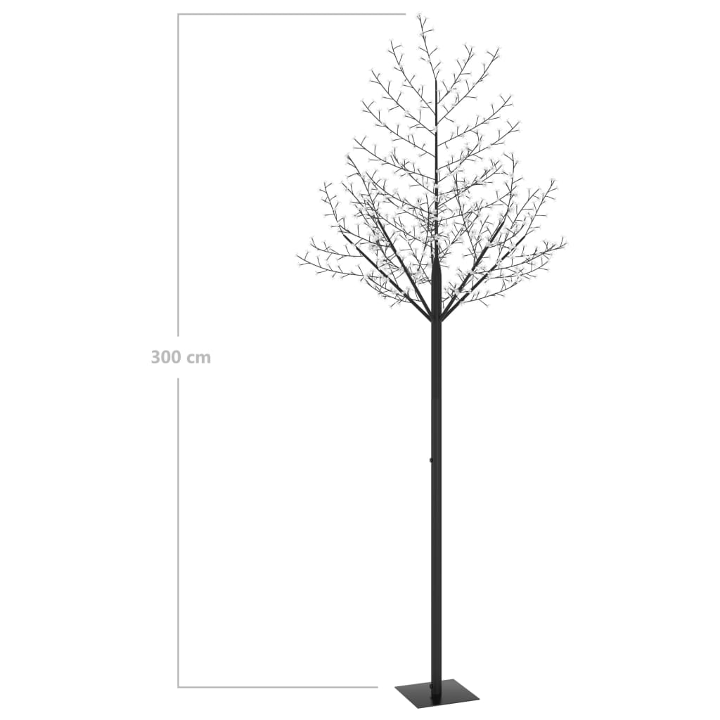 vidaXL Božićno drvce sa 600 LED žarulja toplo bijelo svjetlo 300 cm