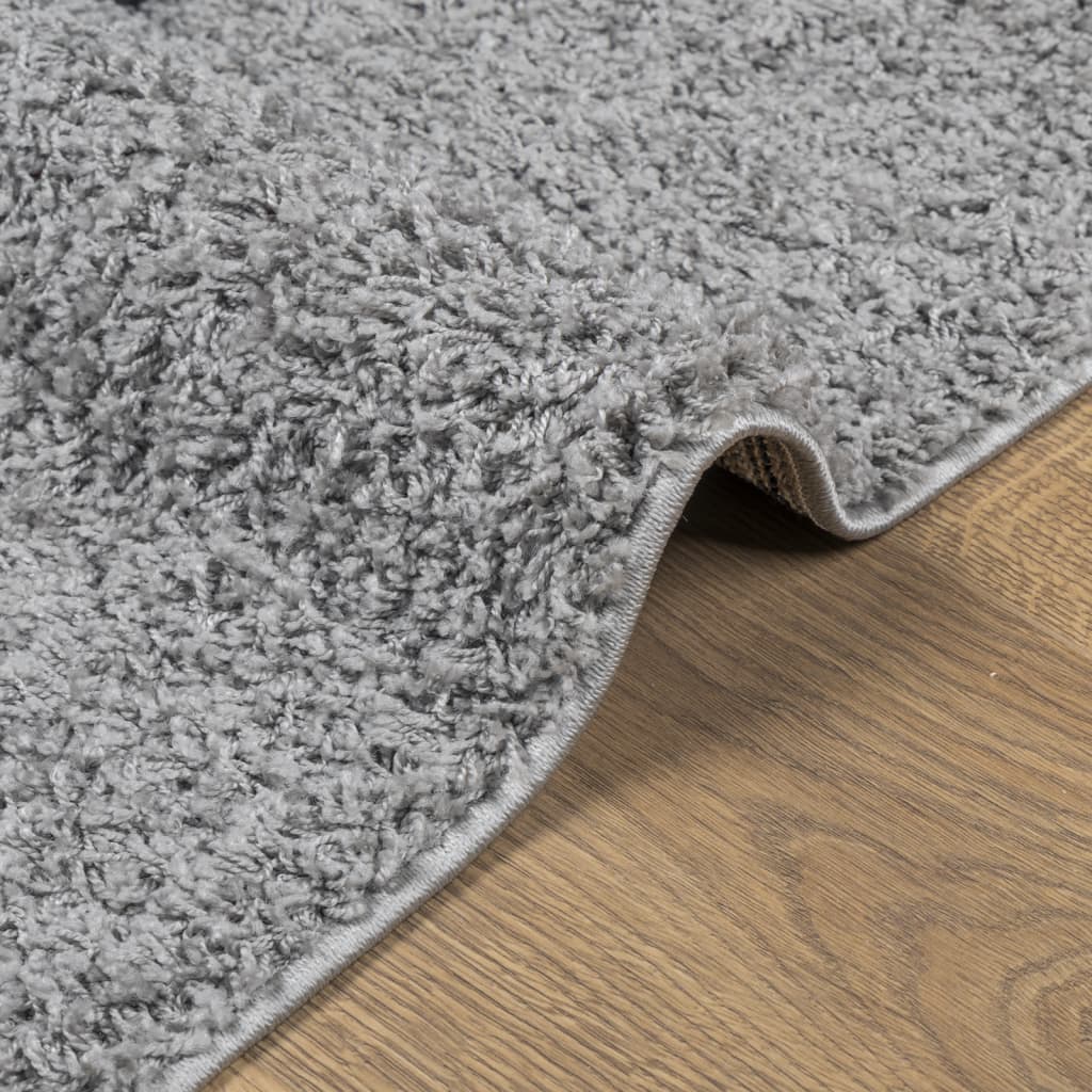 vidaXL Čupavi tepih PAMPLONA visoka vlakna moderni sivi 160 x 230 cm