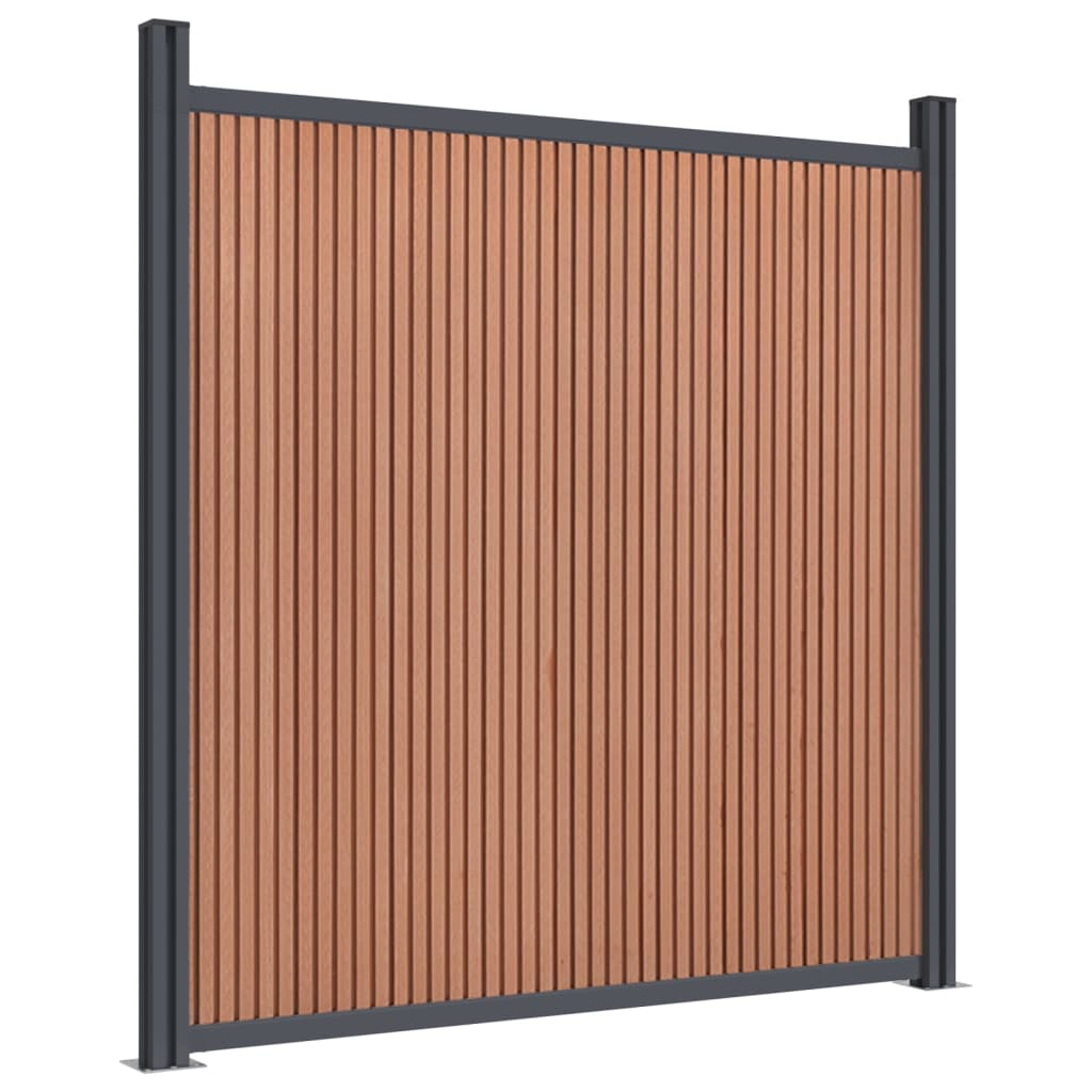 vidaXL Panel za ogradu smeđi 353 x 186 cm WPC