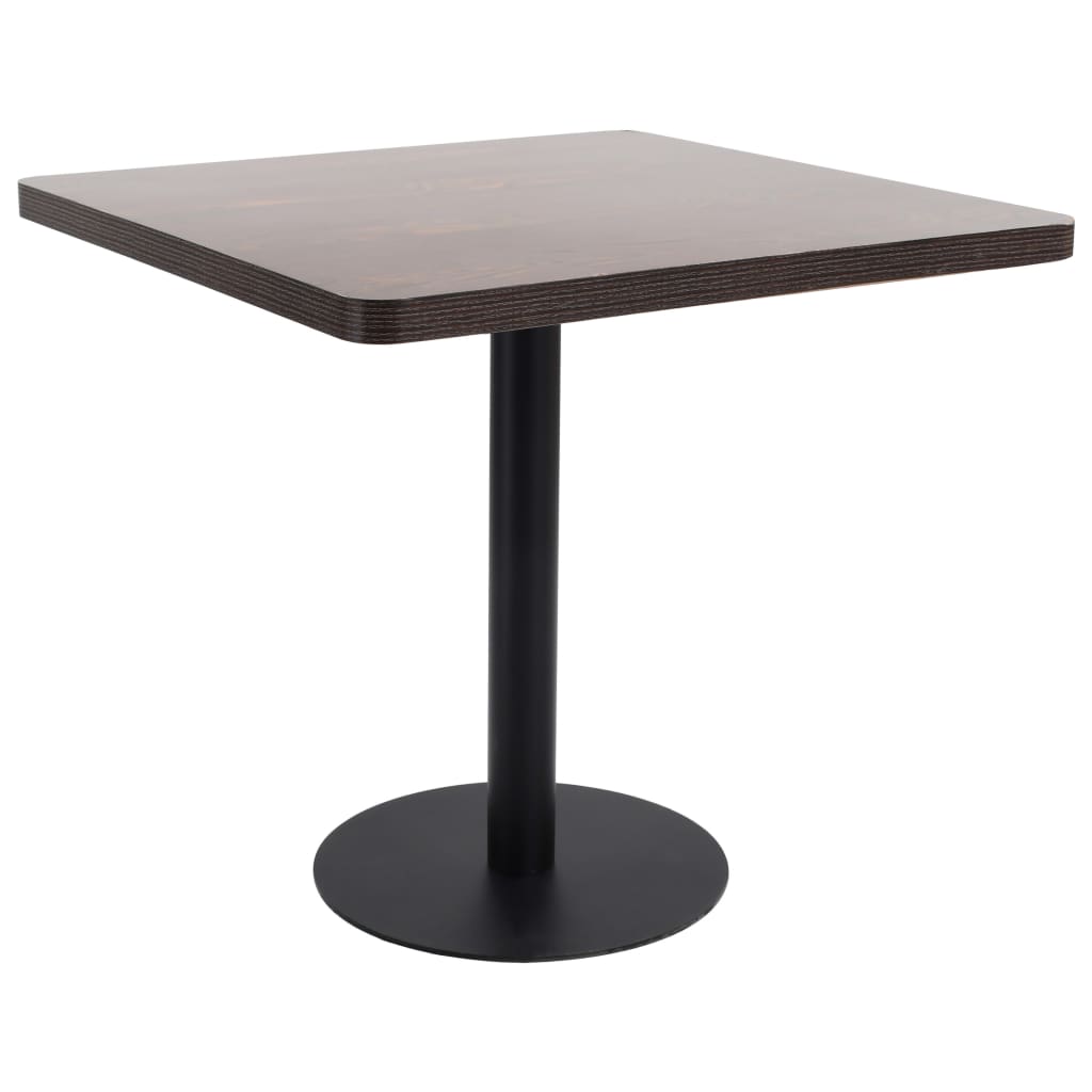 vidaXL Bistro stol tamnosmeđi 80 x 80 cm MDF