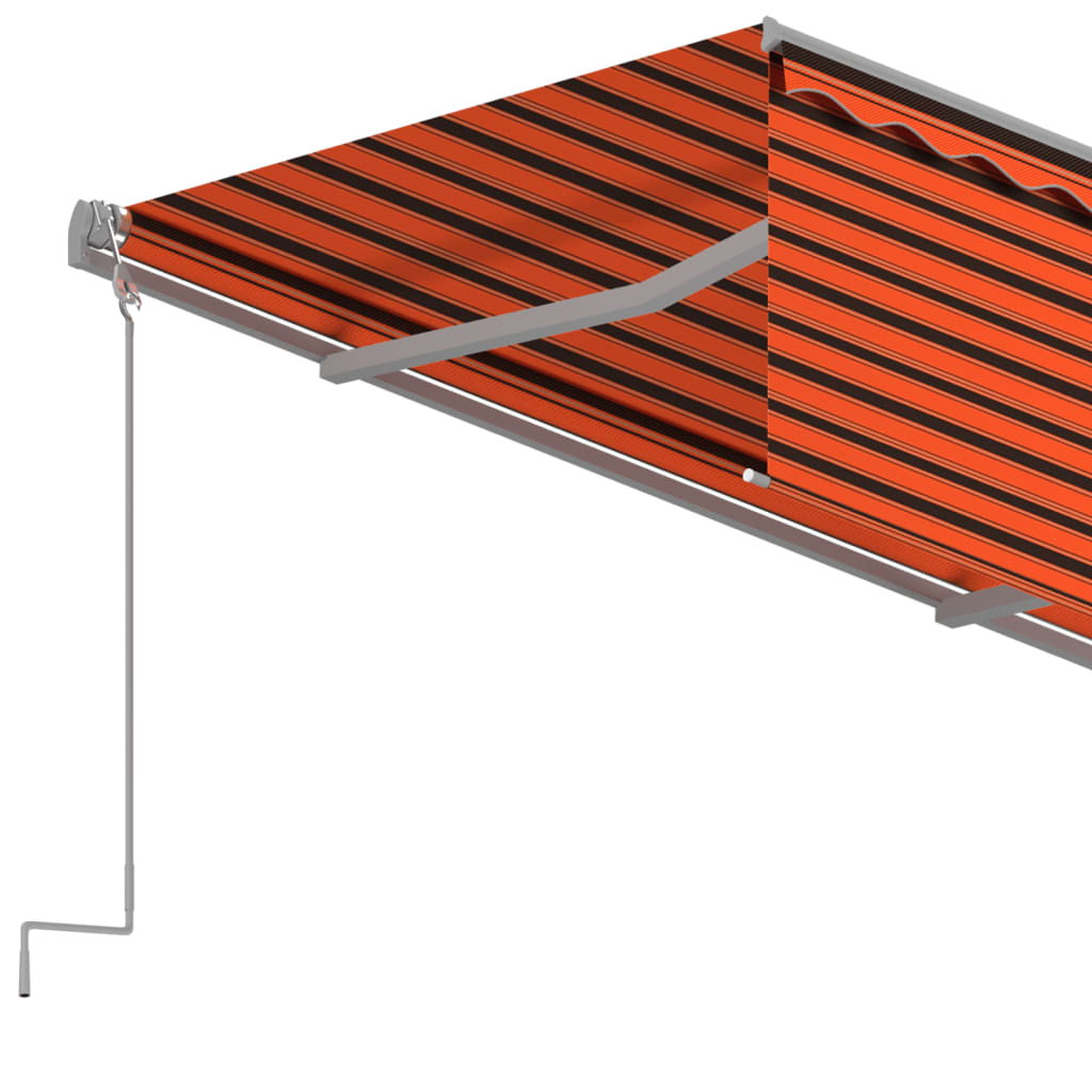 vidaXL Automatska tenda na uvlačenje s roletom 4x3 m narančasto-smeđa
