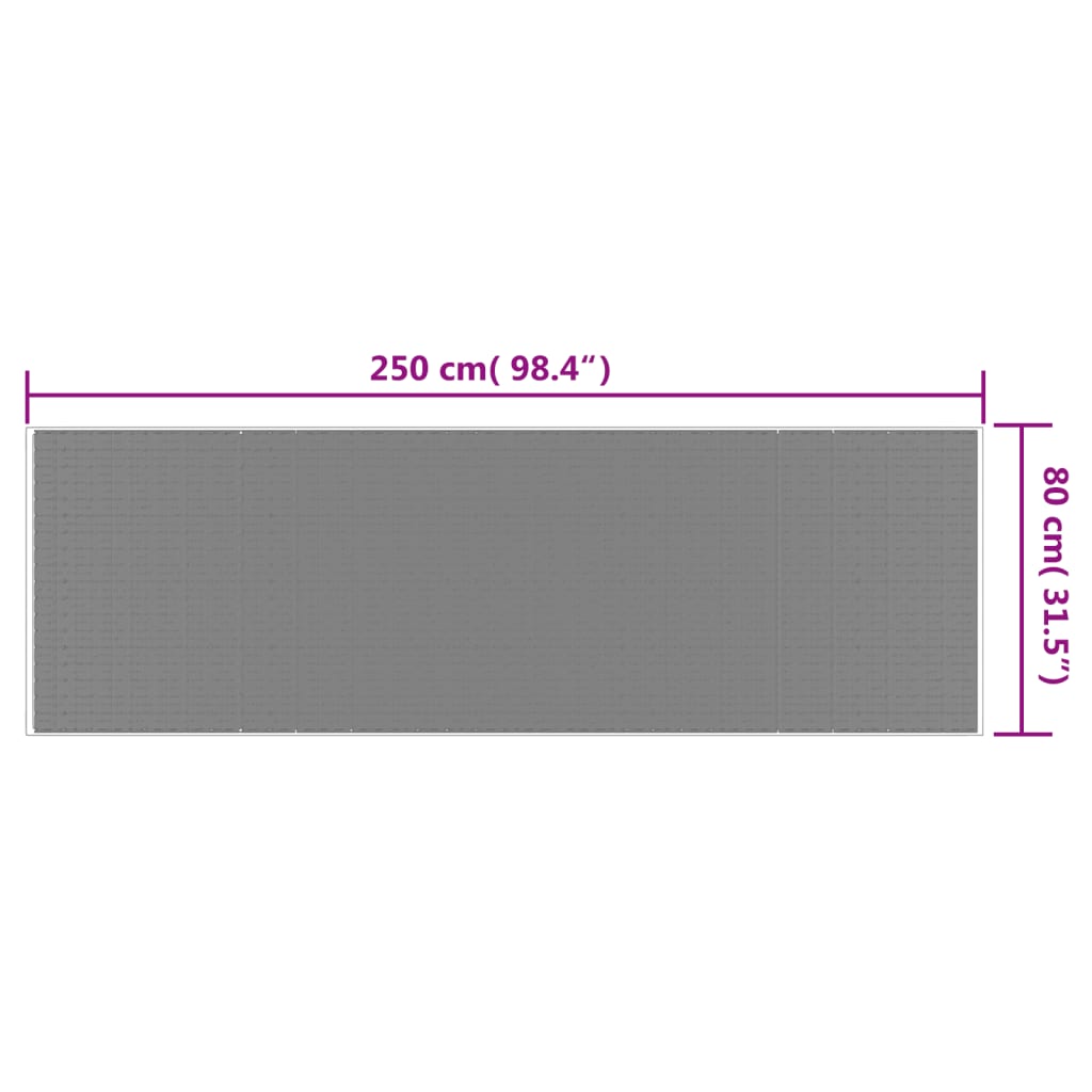 vidaXL Vanjski tepih smeđe-bijeli 80x250 cm reverzibilni dizajn