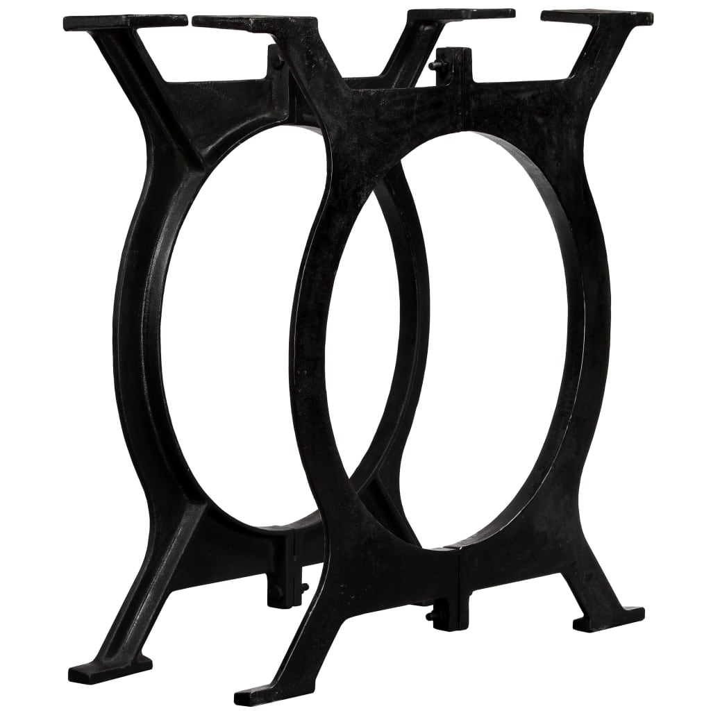 vidaXL Noge za blagovaonski stol od lijevanog željeza 2 kom u obliku O