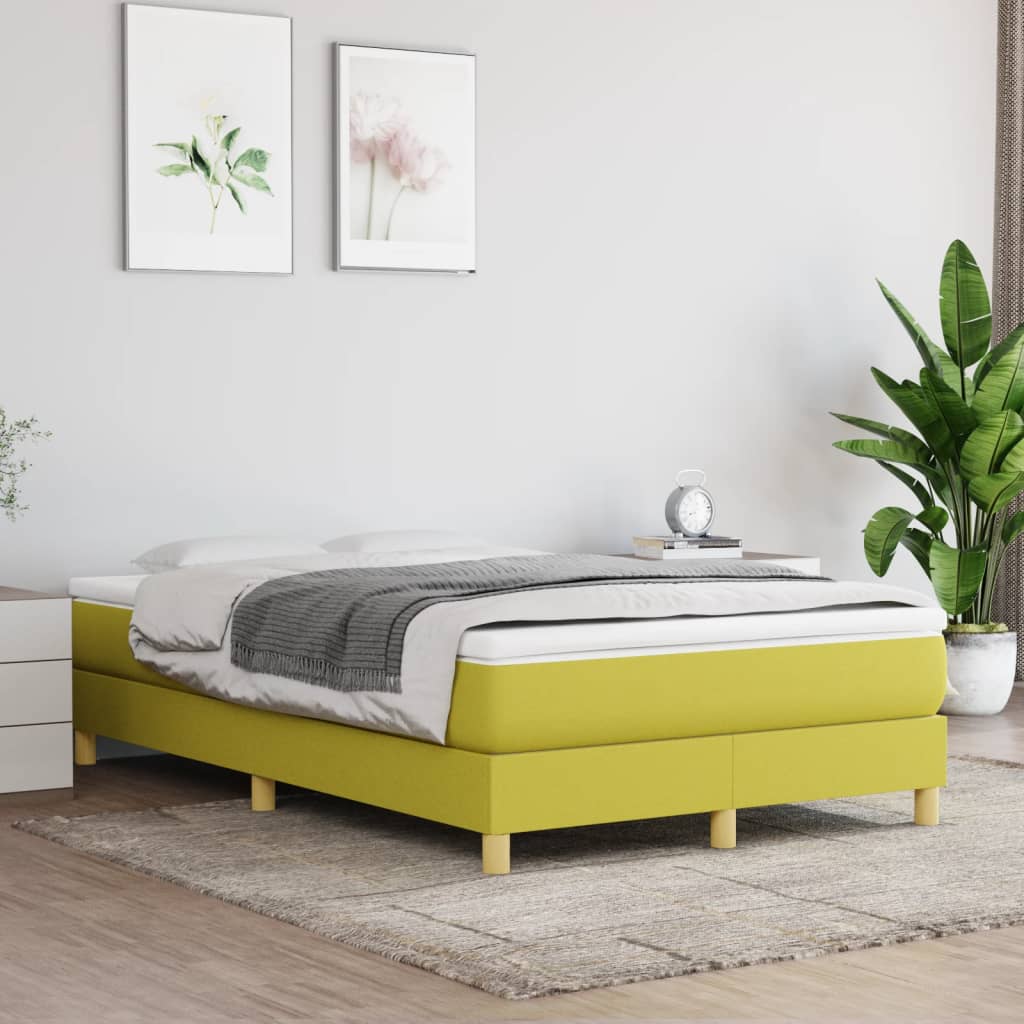 vidaXL Okvir za krevet zeleni 120x200 cm od tkanine