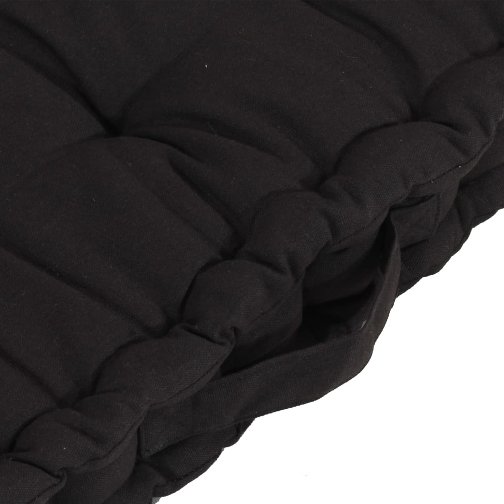vidaXL Paletni podni jastuci 3 kom pamučni crni