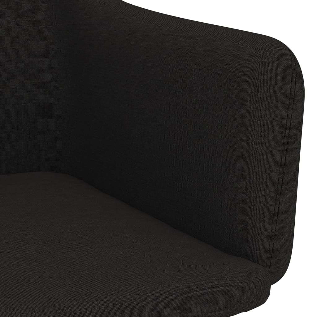 vidaXL Blagovaonske stolice od tkanine 2 kom crne