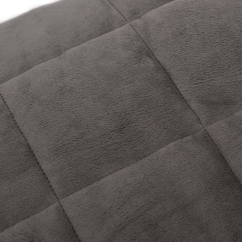 vidaXL Teška deka siva 150x200 cm 7 kg od tkanine