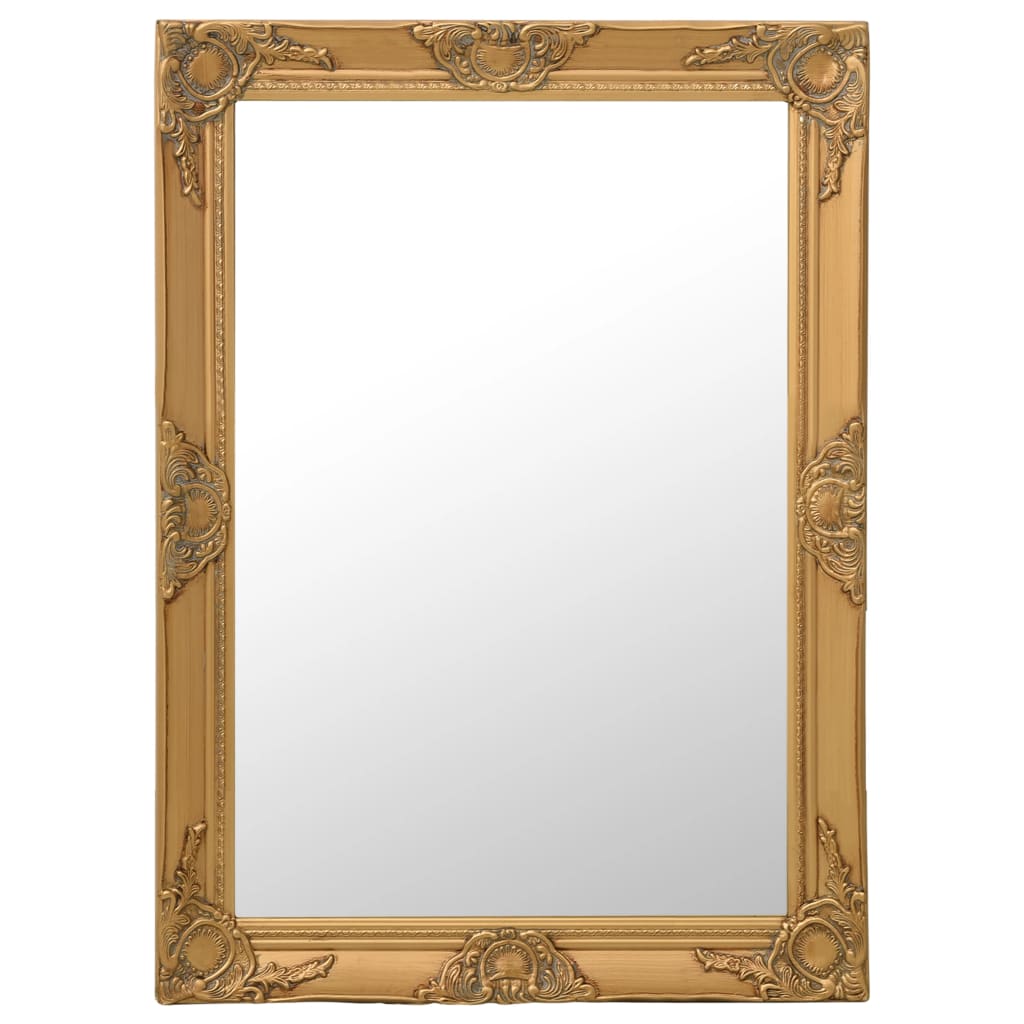 vidaXL Zidno ogledalo u baroknom stilu 60 x 80 cm zlatno