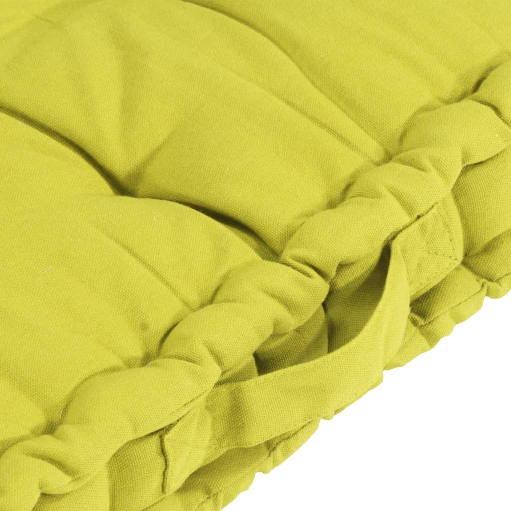 vidaXL Paletni podni jastuci 7 kom zelena boja jabuke pamučni