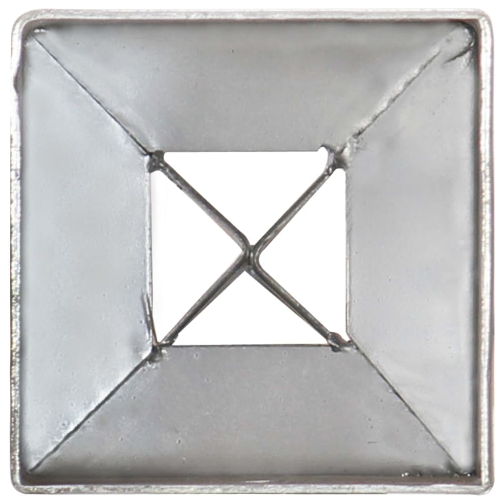 vidaXL Šiljci za tlo 6 kom srebrni 7 x 7 x 90 cm od pocinčanog čelika