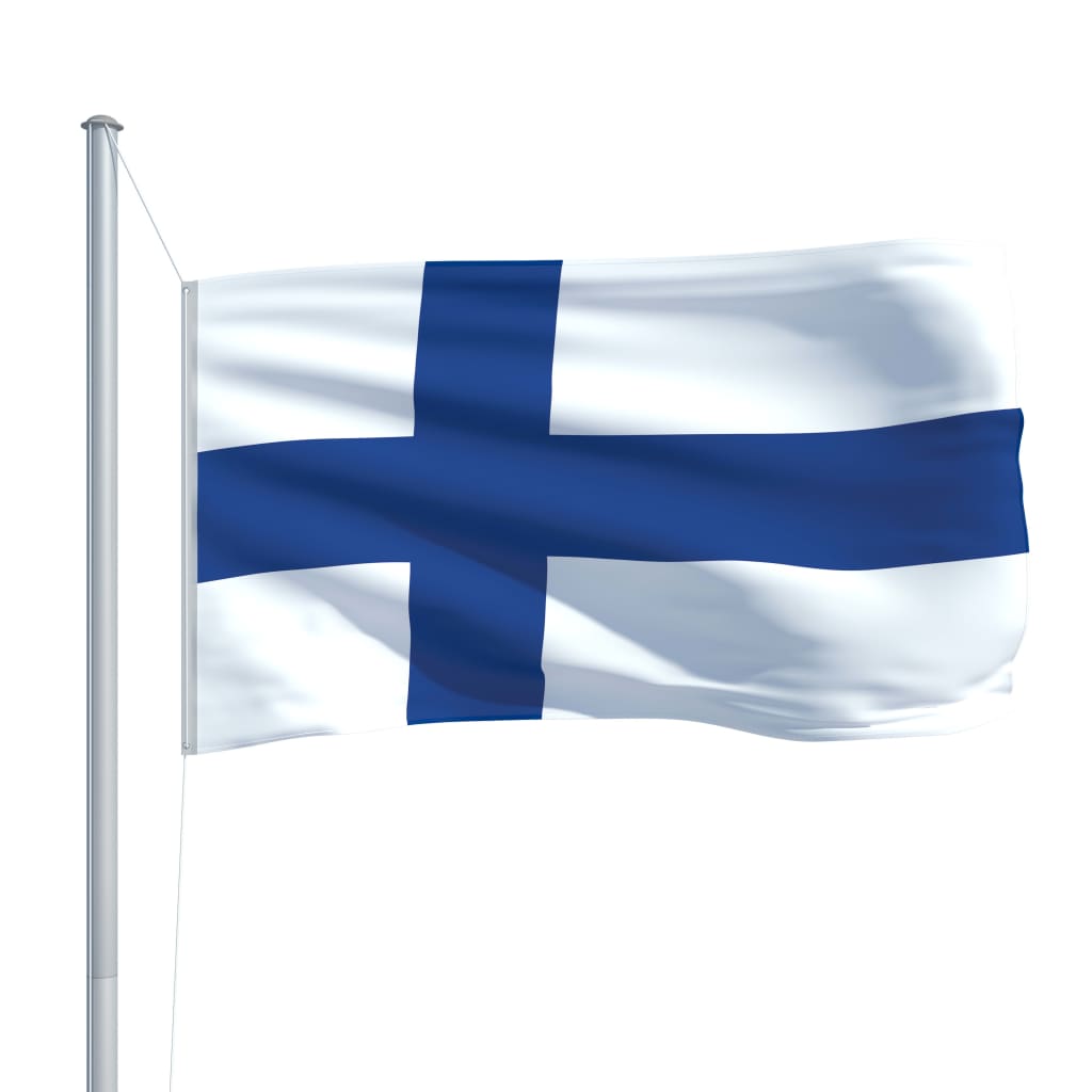 vidaXL Finska zastava s aluminijskim stupom 6,2 m