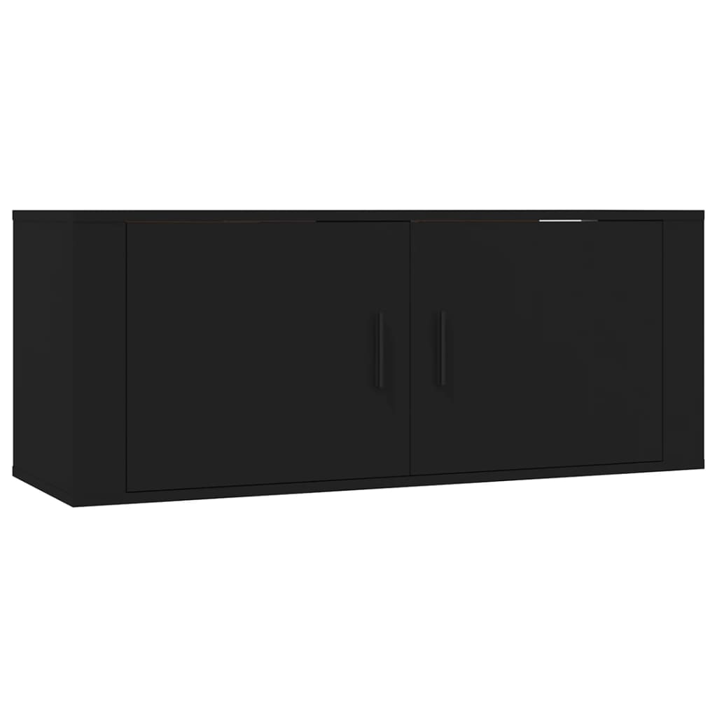 vidaXL 4-dijelni set TV ormarića crni od konstruiranog drva
