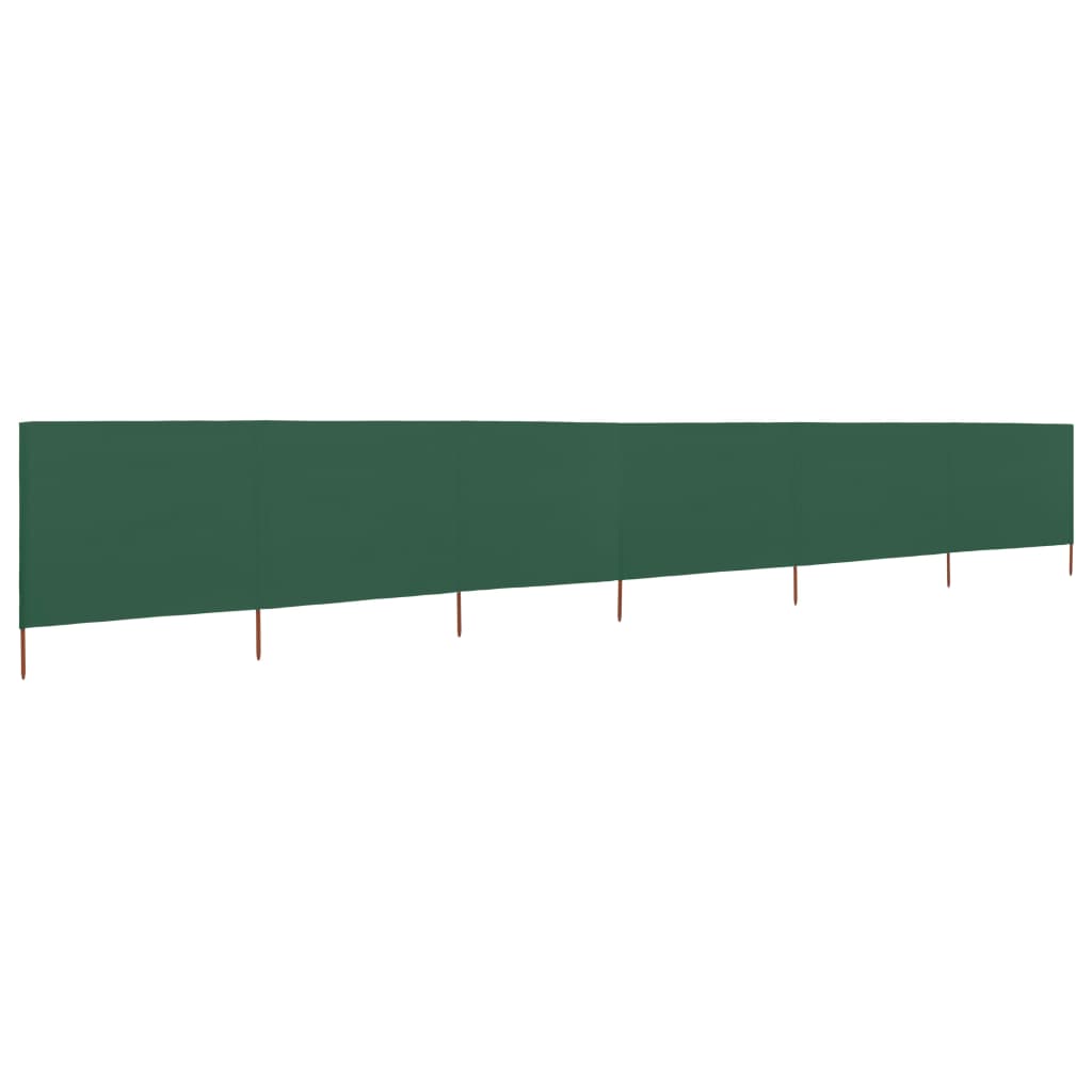 vidaXL Vjetrobran sa 6 panela od tkanine 800 x 160 cm zeleni