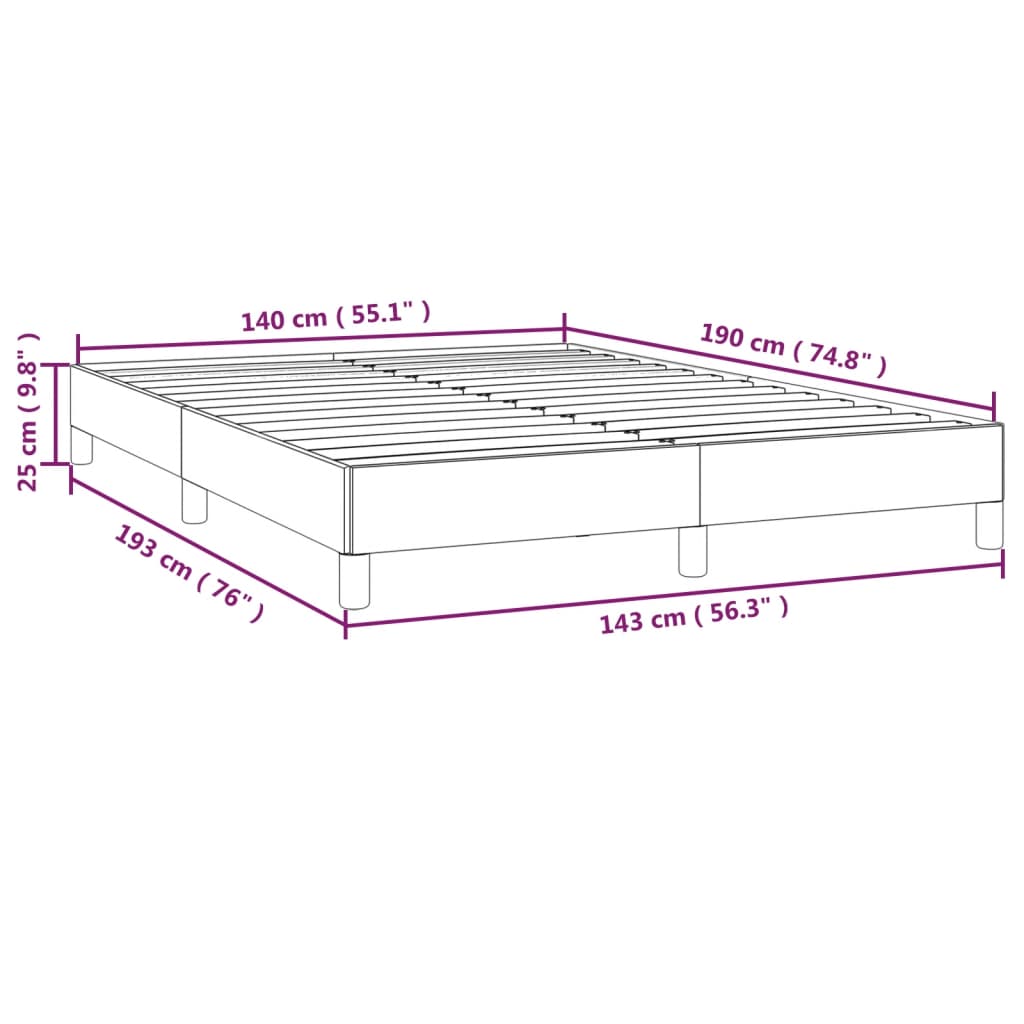 vidaXL Okvir za krevet ružičasti 140 x 190 cm baršunasti