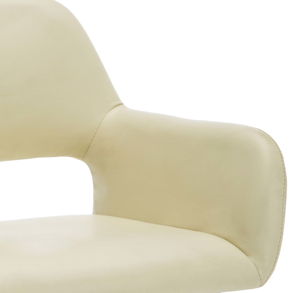 vidaXL Blagovaonske stolice od umjetne kože 6 kom krem