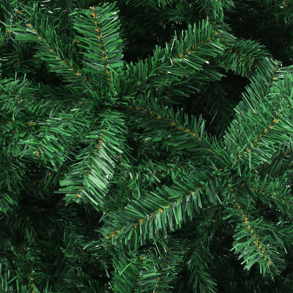 vidaXL Umjetno osvijetljeno božićno drvce s kuglicama 500 cm zeleno