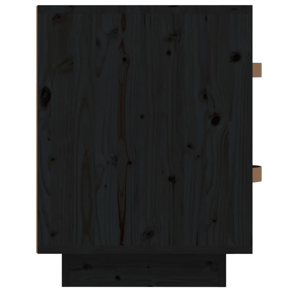  vidaXL Noćni ormarić crni 40 x 34 x 45 cm od masivne borovine