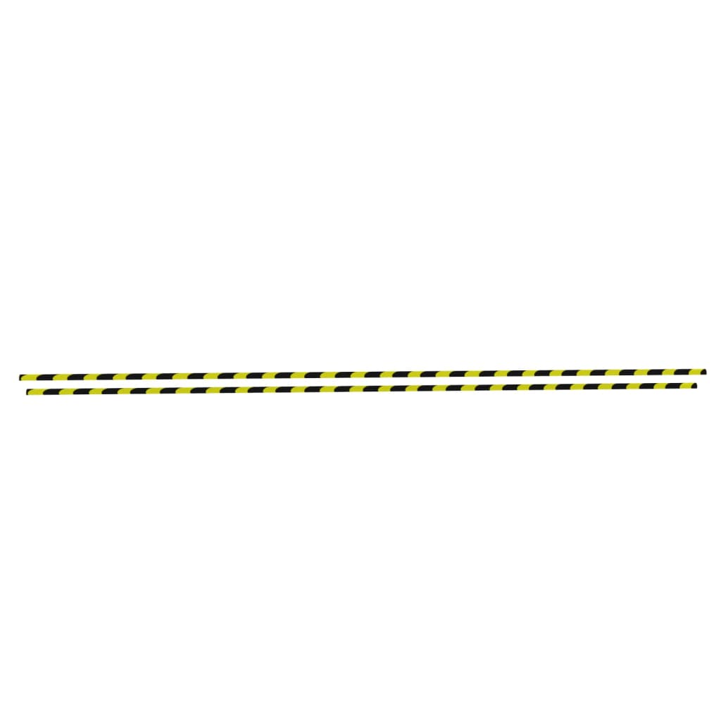 vidaXL Kutni štitnici 2 kom žuto-crni 4 x 3 x 100 cm PU