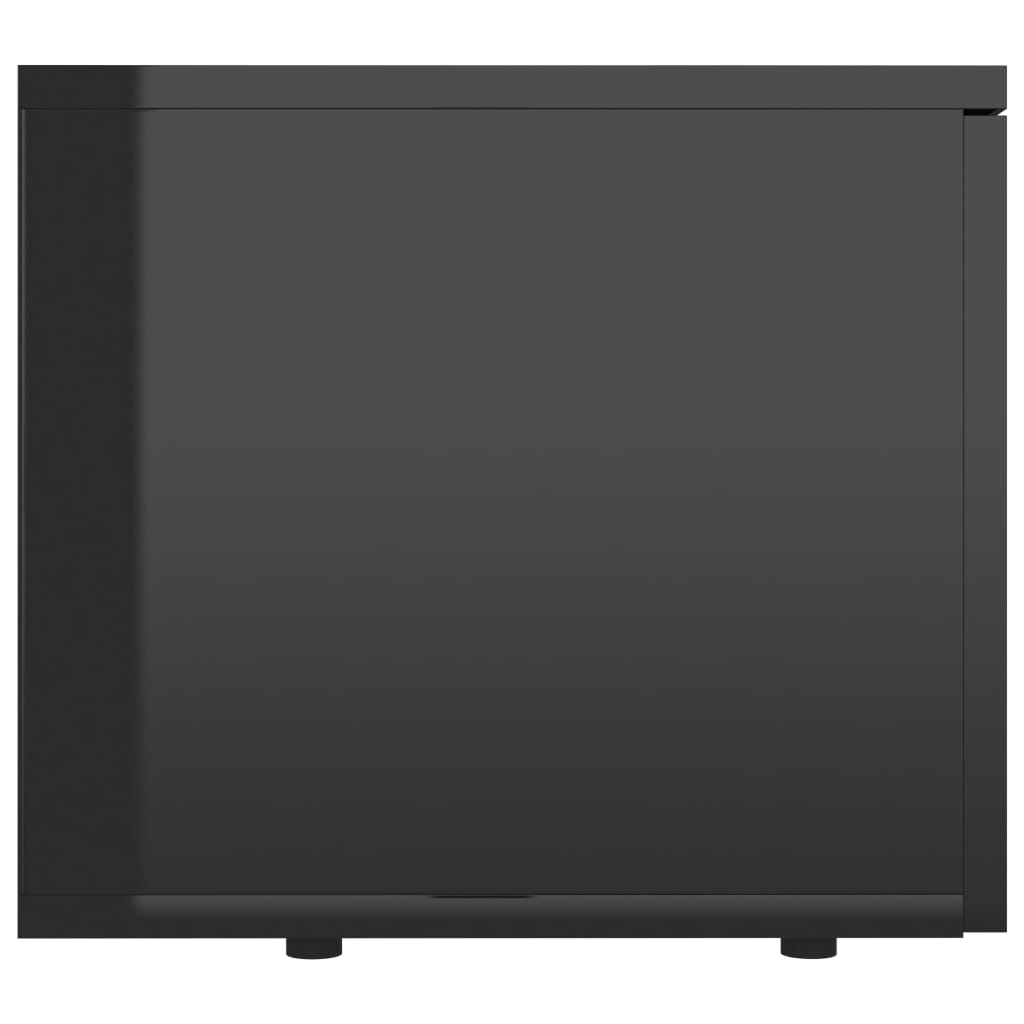 vidaXL TV ormarić visoki sjaj crni 80 x 34 x 30 cm od iverice