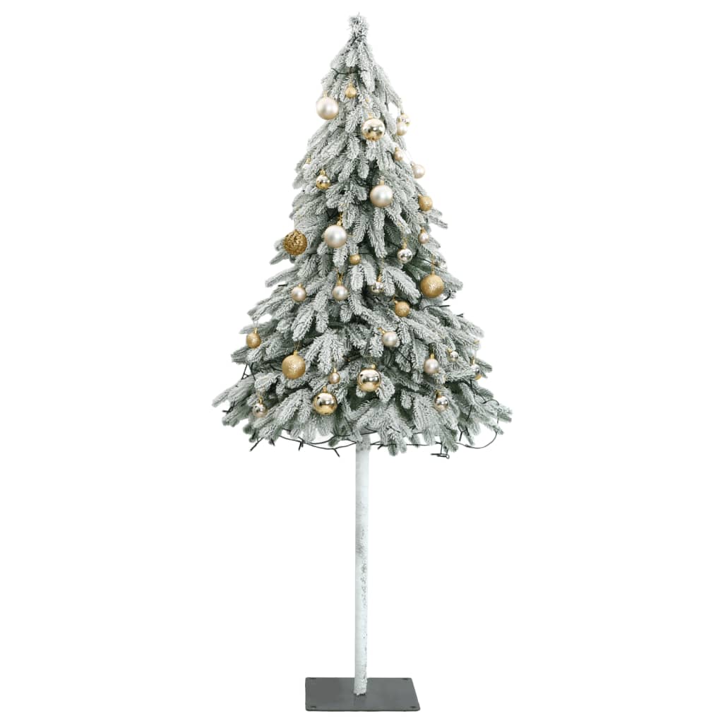 vidaXL Umjetno božićno drvce 300 LED s kuglicama i snijegom 210 cm