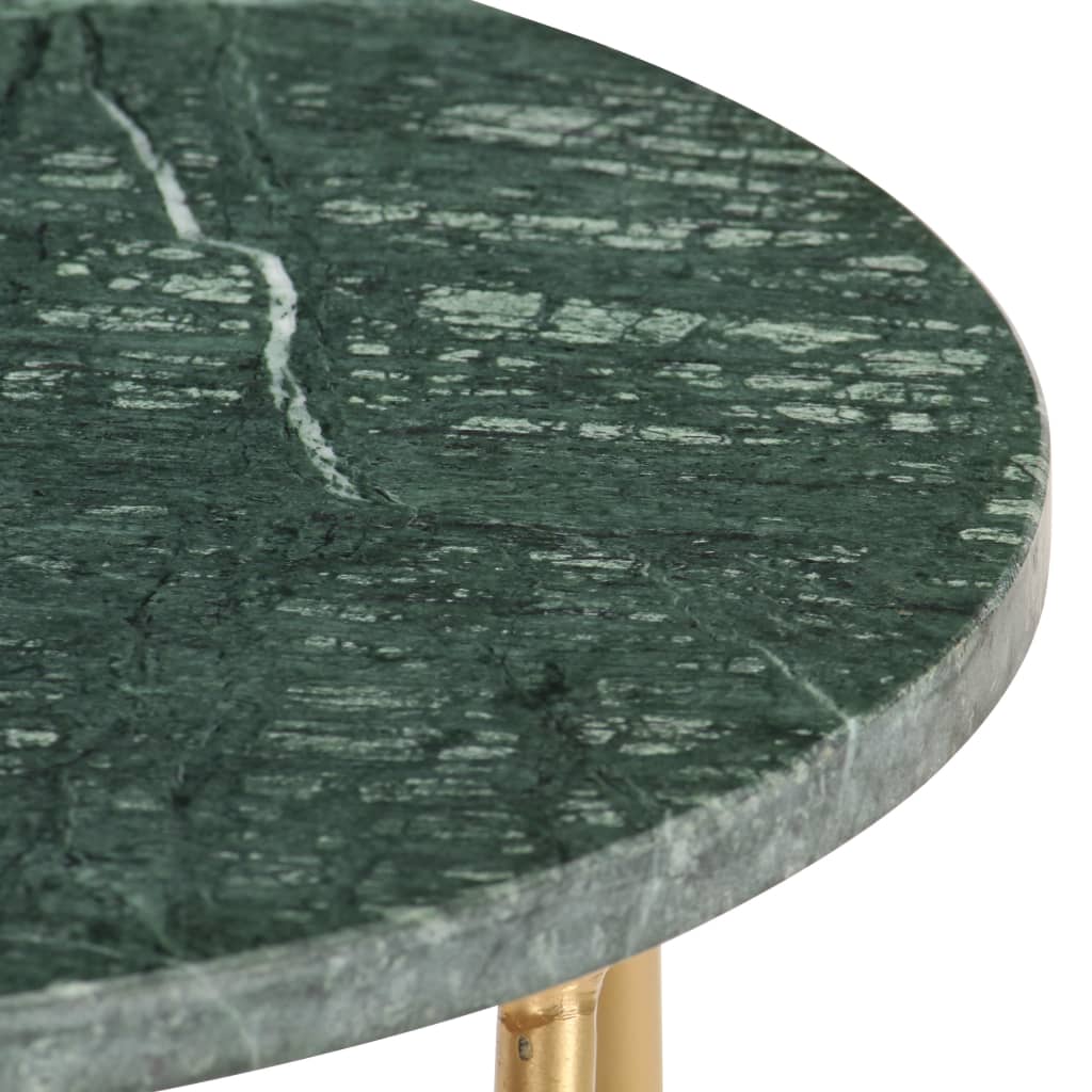 vidaXL Stolić za kavu zeleni 40x40x40 cm pravi kamen mramorne teksture