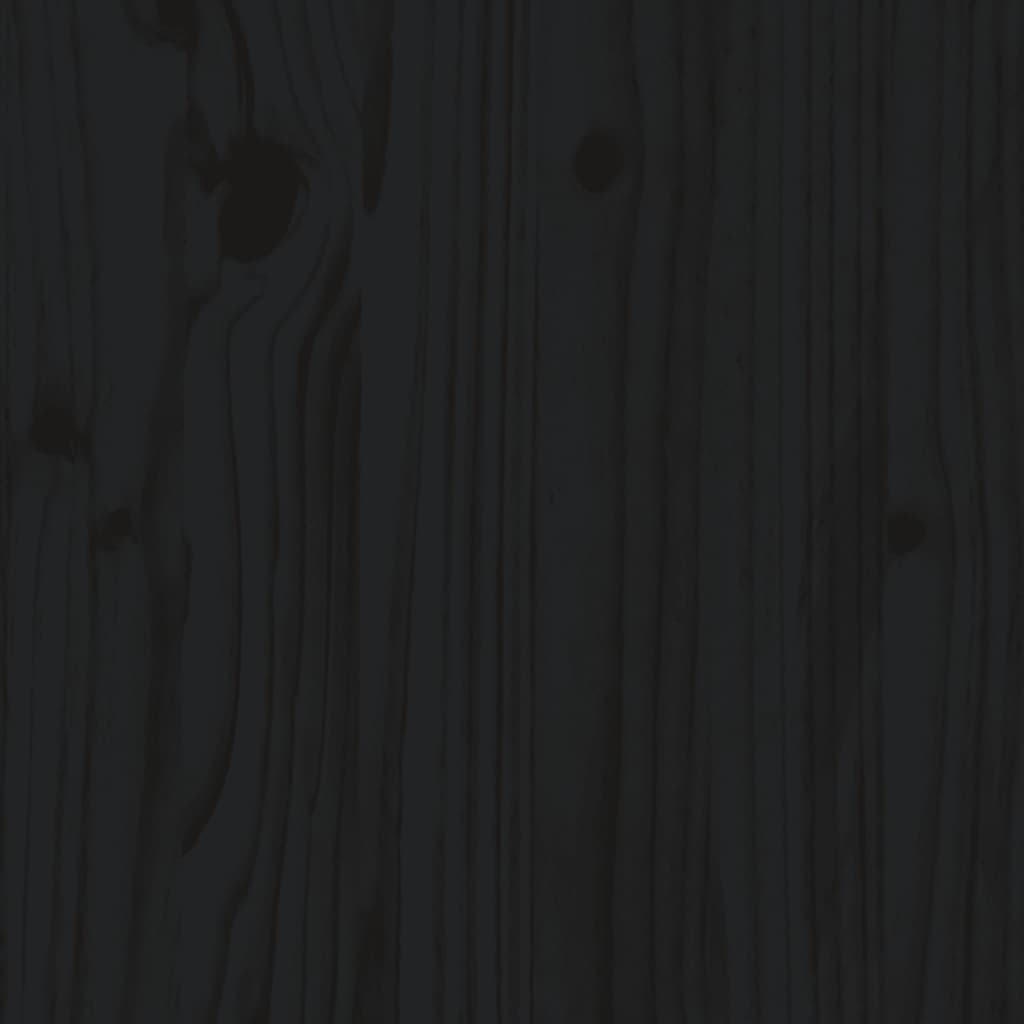 vidaXL 7-dijelna vrtna garnitura s jastucima crna od masivnog drva
